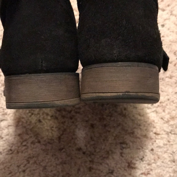 ZiGigirl black suede Moto boots sz8 GUC - Picture 4 of 5